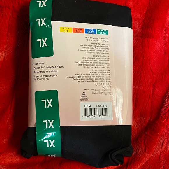 Felina Velvety Soft 7/8 Black Leggings - Two 2-packs - Picture 4 of 7